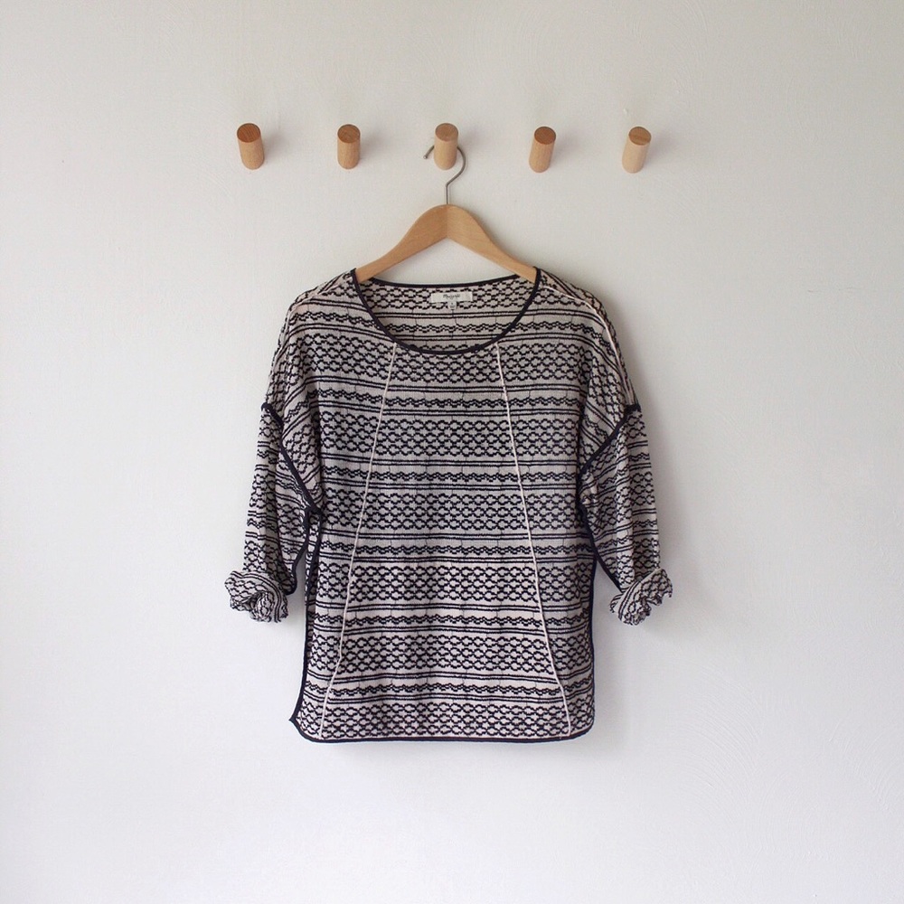 M A D E W E L L • Embroidered Pullover Blouse